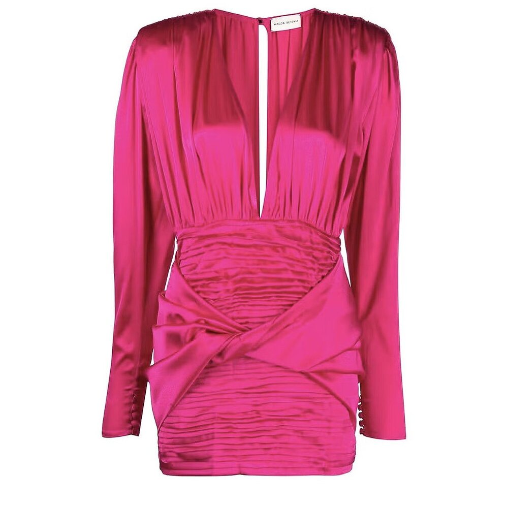 MAGDA BUTRYM Pink Silk Mini Dress – FR 40 / US M